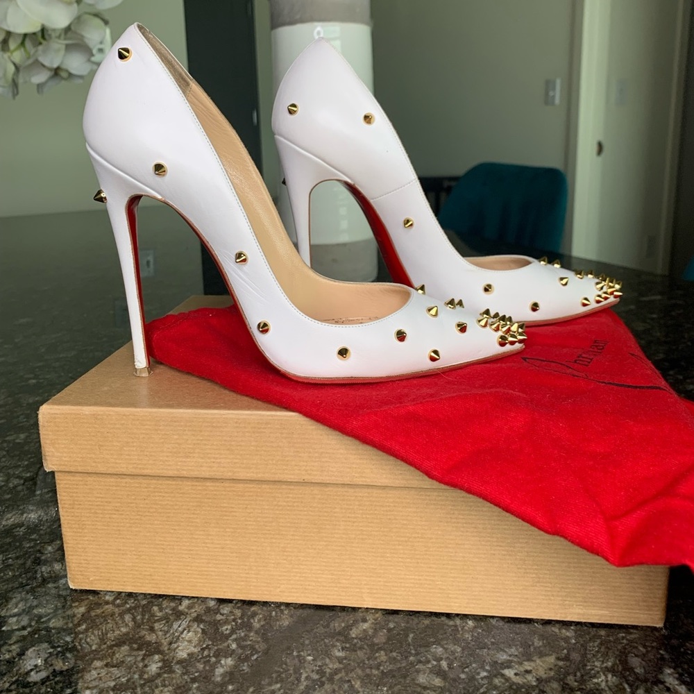 Degraspike 120 KID White/Gold size 38 - Christian Louboutin
